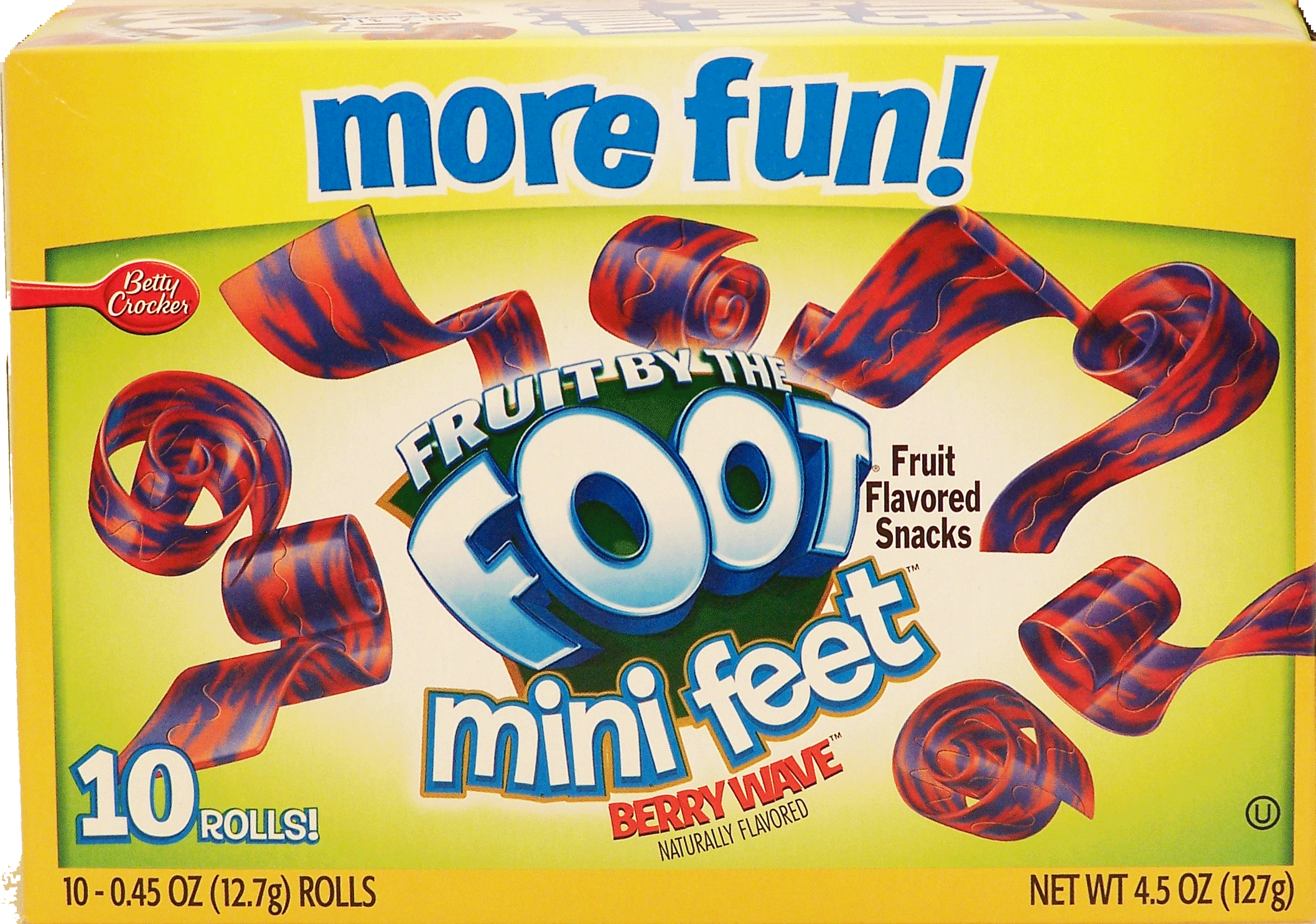 Betty Crocker&nbsp;Fruit by the Foot&nbsp;mini feet, fruit flavored snacks, berry wave Full-Size Picture